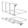 Foldable Bed Rail for Elderly, 38 in Bedside Assist Rail with Fixing Strap, Adjustable Height Pipe Bedside Cane, High-Strength Metal Senior Bed Bar