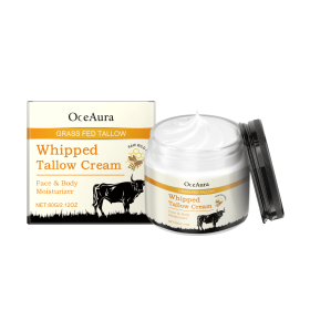 OceAura Beef Tallow and Honey Moisturizing Cream Hydrates and Nourishes, Softens Skin, Suitable for Dry Facial Skin Care and Daily Nourishing