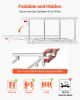 Foldable Bed Rail for Elderly, 38 in Bedside Assist Rail with Fixing Strap, Adjustable Height Pipe Bedside Cane, High-Strength Metal Senior Bed Bar