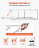 Foldable Bed Rail for Elderly, 48 in Bedside Assist Rail with Fixing Strap, Adjustable Height Pipe Bedside Cane, High-Strength Metal Senior Bed Bar