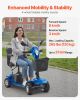 Heavy-Duty 4 Wheel Mobility Scooter for Adults & Seniors - Folding Electric Powered Mobility Scooter & 12 Mile Long Range