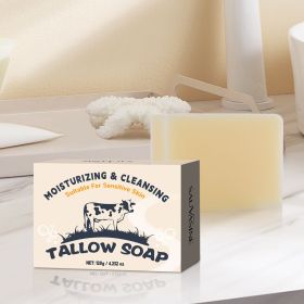 Refreshing, Clean, Wash and Care Integrated Beef Fat Soap (Color: White)