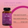 Hair growth vitamins containing 1,000 mcg ofbiotin, collagen, saw palmetto, and other naturalingredients to promote stronger, healthier hair,skin